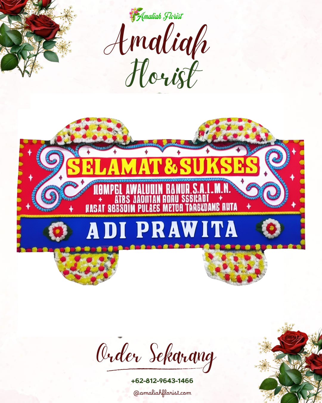Papan Bunga Ucapan Selamat Pangkur